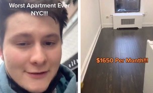 הדירה הכי גרועה בניו יורק (צילום: Cameron Knowlton, tiktok)