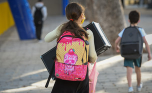 תלמידים חוזרים לבית הספר אחרי הסגר (צילום: אבשלום שושני, פלאש/90 )