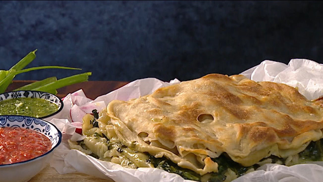 בורקס מים במילוי תרד בורקס מים במילוי תרד