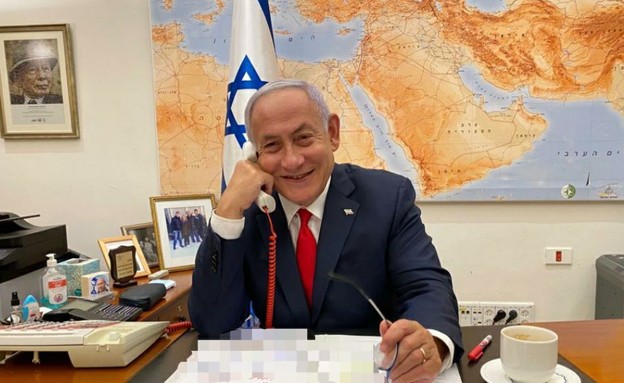 בנימין נתניהו בשיחה עם ג'ו ביידן