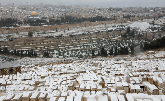 שלג בירושלים (צילום: יונתן זינדל, פלאש/90 )