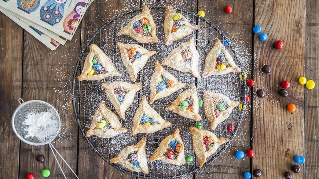 אוזני המן במילוי נוטלה ועדשים