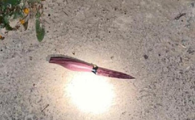 הסכין עמה ניסה המחבל לדקור את לוחם צה"ל בבקעה (צילום: דובר צה''ל, דובר צה"ל)