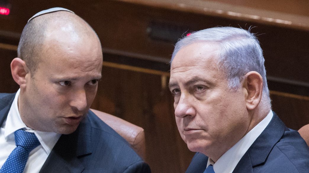 נתניהו ובנט בכנסת