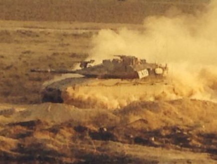 טנק ברצועת עזה (צילום: שי לוי, צבא וביטחון)
