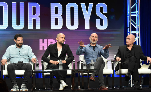 אבי ניר ויוצרי "הנערים" (צילום: צילום: Jeff Kravitz, באדיבות קשת, מובי פלוס, HBO. )