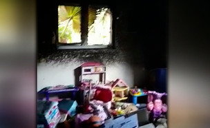 המזגן התלקח - והבית עלה באש (צילום: מתוך "חדשות הבוקר" , קשת12)