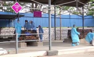 מאות אלפים שורפים את קורבנות המגפה בהודו (צילום: חדשות)
