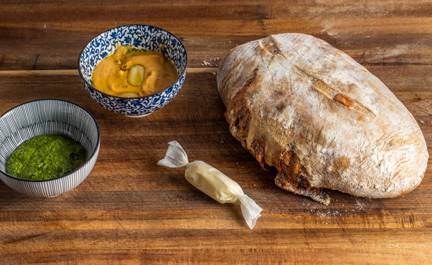 לחם עם גבינת עיזים וכרישה - איתיאלה היאט (צילום: נתנאל ישראל, מתוך "מאסטר שף")
