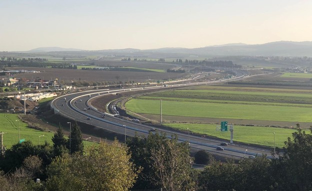כביש 77, מחלף רמת ישי, הכביש הממוחזר הראשון בארץ (צילום: חברת נתיבי ישראל)