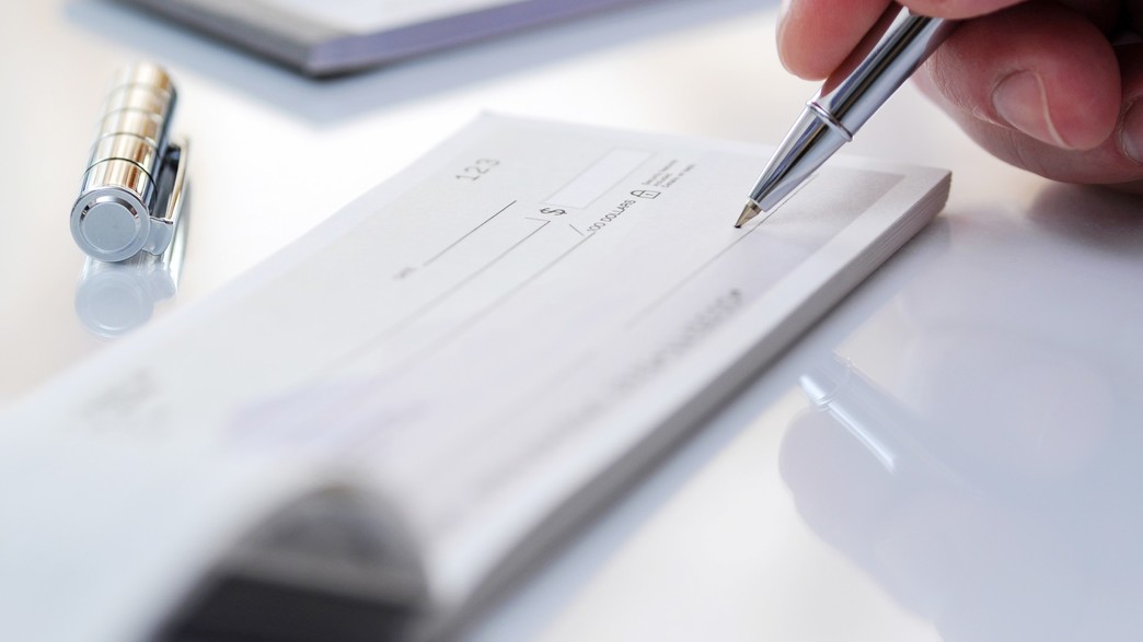 חתימה על צ'ק