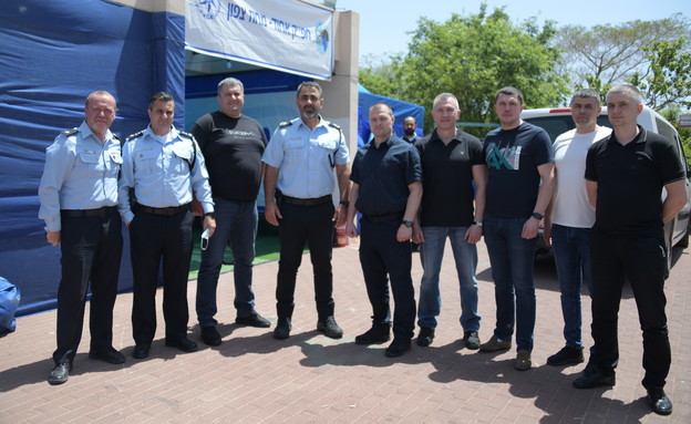 משלחת שוטרים מאוקראינה במירון  (צילום: דוברות המשטרה)