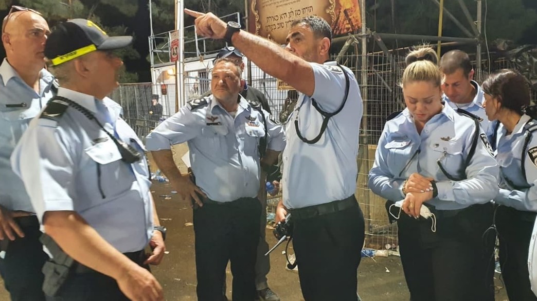 בעקבות האסון במירון מפכ"ל המשטרה מבקר בשטח (צילום: דוברות המשטרה)