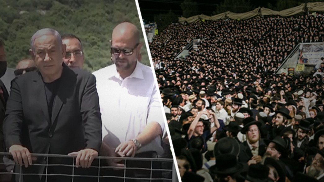 אסון מירון: בנימין נתניהו והשר אוחנה בהר מירון אסון מירון: בנימין נתניהו והשר אוחנה בהר מירון