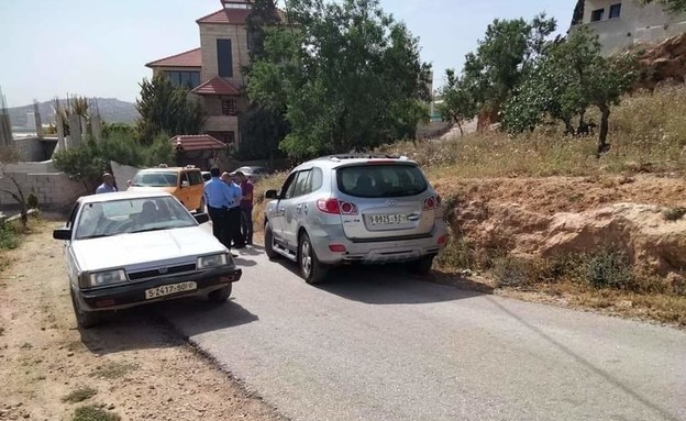 הרכב ששימש לביצוע הפיגוע בצומת תפוח