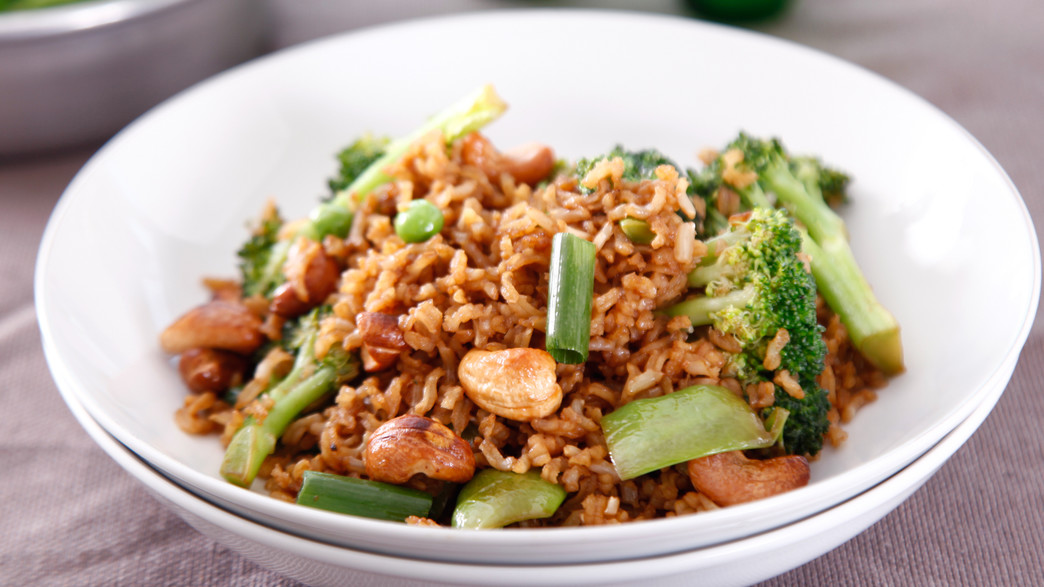 אורז מוקפץ עם ברוקולי