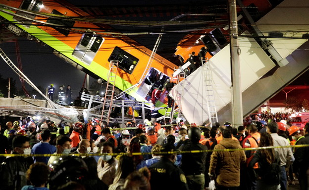 תאונת רכבת במקסיקו סיטי (צילום: רויטרס_)