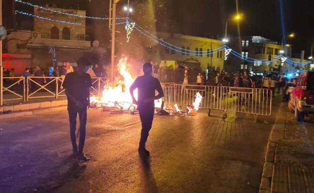 מהומות בשער שכם (צילום: N12)