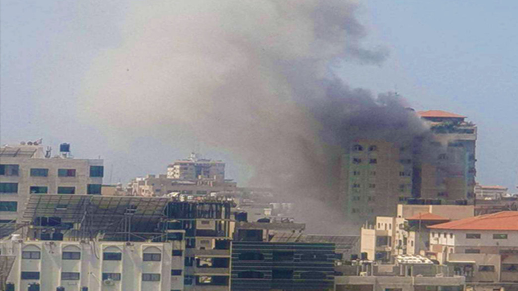 תקיפה מוקדת במבנה בעזה תקיפה מוקדת במבנה בעזה