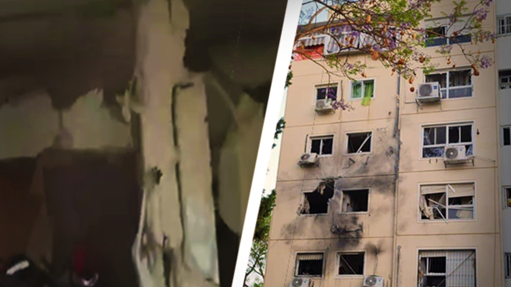 פגיעה ישירה בבניין באשקלון