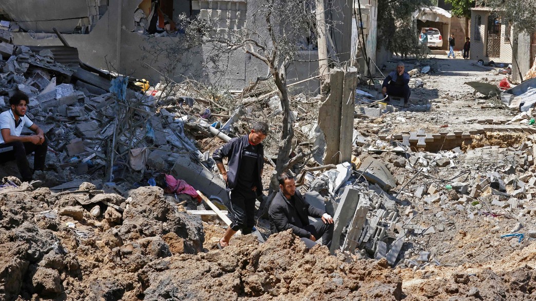 הרס תקיפת צה"ל ברצועת עזה - מבצע שומר החומות (צילום: MAHMUD HAMS, AFP)