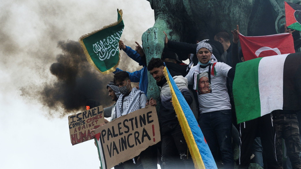 מפגינים בבלגיה בעקבות המלחמה בישראל