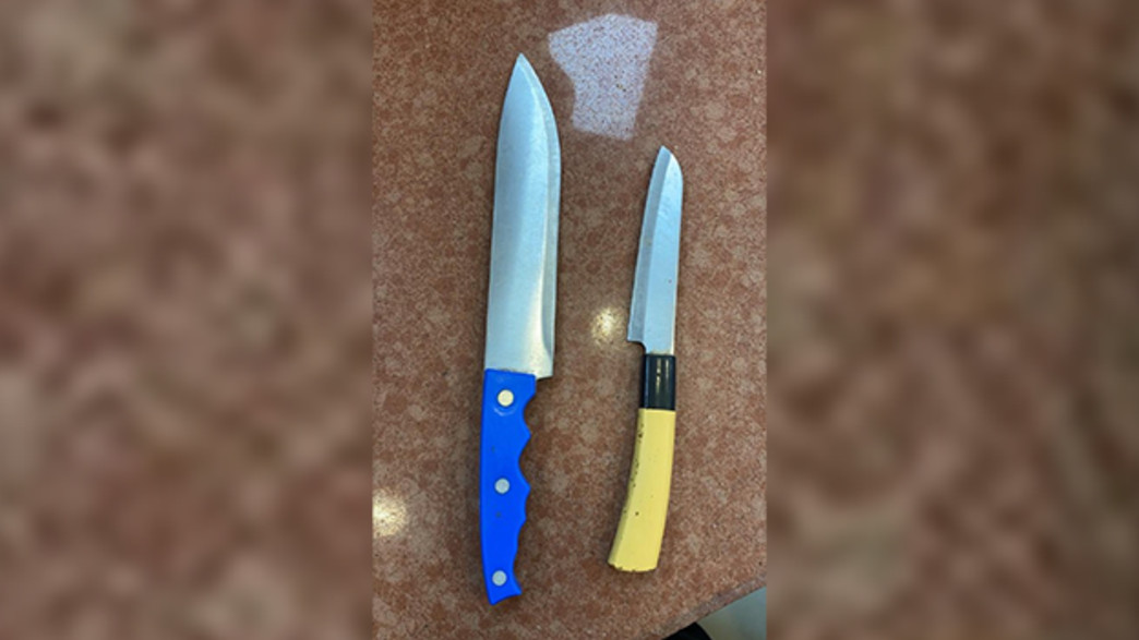 הסכינים שנתפסו על שני ירדנים שחצו לשטח ישראל הסכינים שנתפסו על שני ירדנים שחצו לשטח ישראל