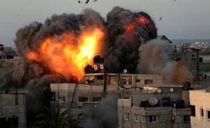 שכונת רימל עזה (צילום: BASHAR TALEB, AFP)