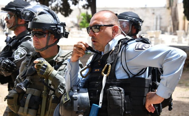 כוחות משטרה ומשמר הגבול בהר הבית (צילום: דוברות המשטרה)