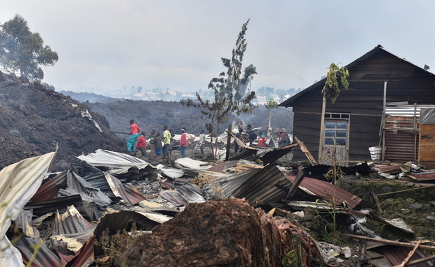 התפרצות הר געש בקונגו (צילום: reuters)