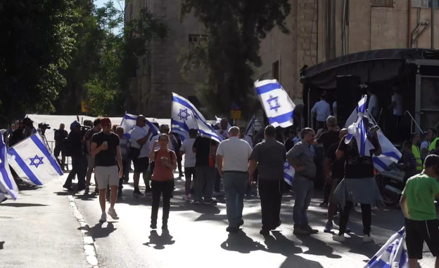 צעדת הדגלים בירושלים (צילום: N12)