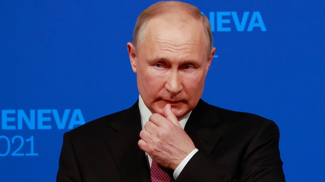 פוטין במסיבת העיתונאים אחרי שנפגש עם ביידן