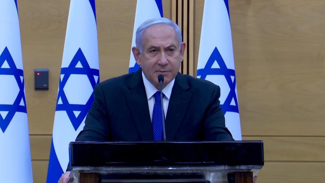 בנימין נתניהו בהצהרה בנימין נתניהו בהצהרה