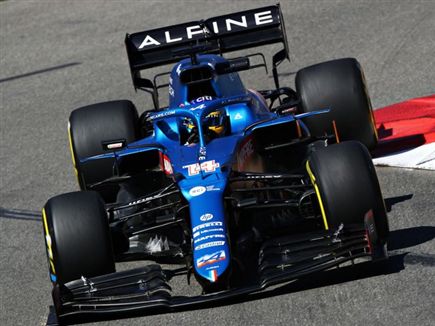 מכונית ה-F1 של אלונסו בקבוצת אלפיין (צילום: Getty) (צילום: ספורט 5)