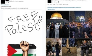 פוסטים אנטישמיים בלינקדאין (צילום: התנועה למאבק באנטישמיות ברשת)