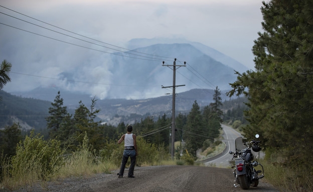 250 שרפות בקנדה בגל החום (צילום: AP)