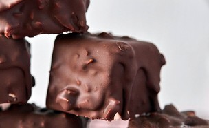  גלידוניות יוגורט בציפוי שוקולד (צילום: רחלי קרוט)