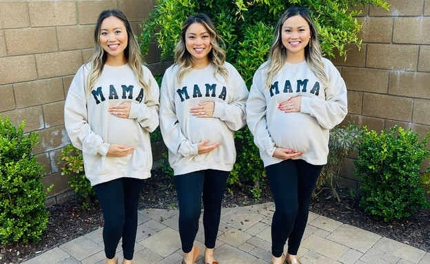 שלוש האחיות בהריון (צילום: Gina Purcell)