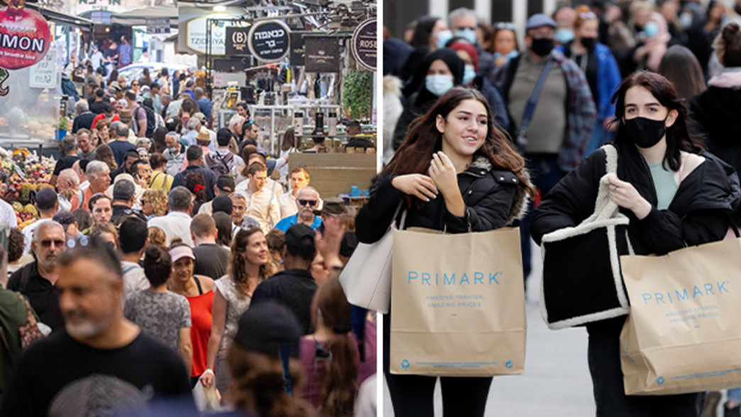 הגבלות הקורונה בישראל ובבריטניה‎