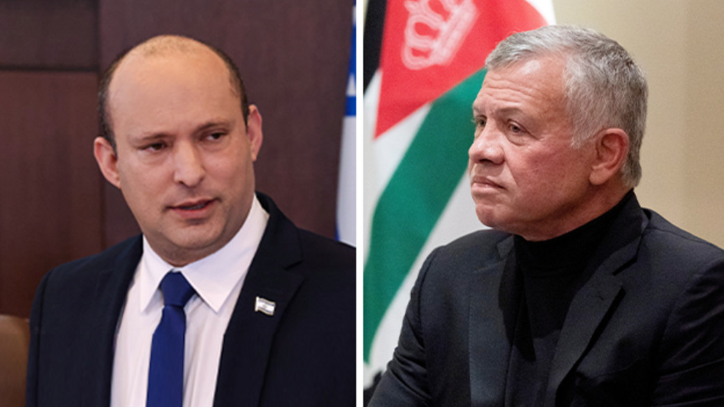 נפתלי בנט נפגש בחשאי עם עבדאללה מלך ירדן‎