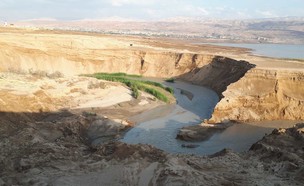 הנהר הסודי ליד ים המלח (צילום: יחידת חילוץ עין גדי)