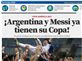 "לארסנטינה ומסי יש גביע" (Mundo deportivo)