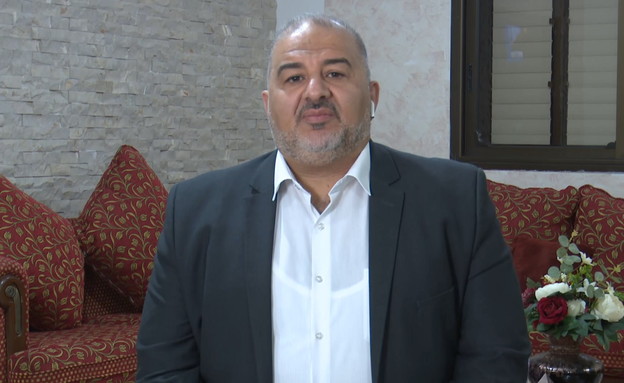 ראיון עם יו"ר רע"ם מנסור עבאס (צילום: החדשות 12)