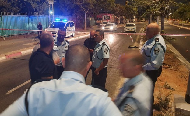 זירת האירוע ירי בשכונת תל כביר בתל אביב