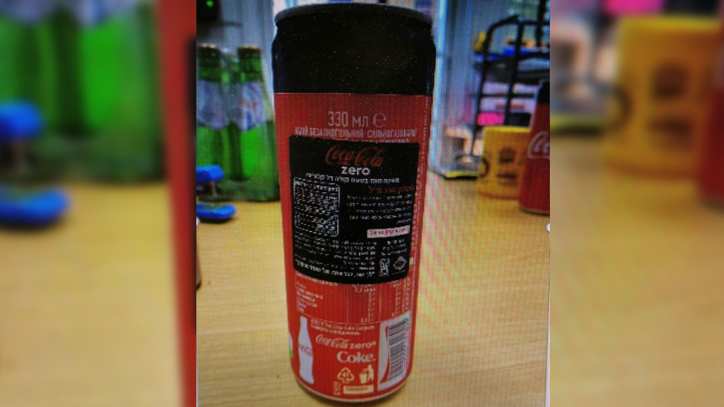 ריקול על פחית קוקה קולה זירו מאוקראינה