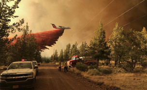 שרפות ענק באורגון, ארה"ב (צילום: AP)