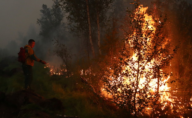 שריפות ביקוטיה, סיביר (צילום: reuters)