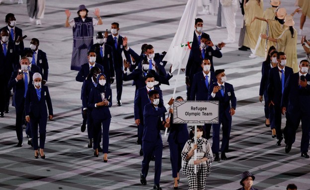 משלחת הפליטים שמתחרים תחת הדגל האולימפי (צילום: רויטרס)