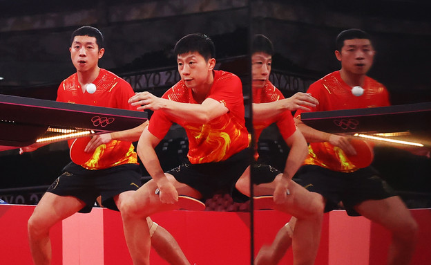 הנבחרת מסין בתחרות טניס שולחן (צילום: רויטרס)
