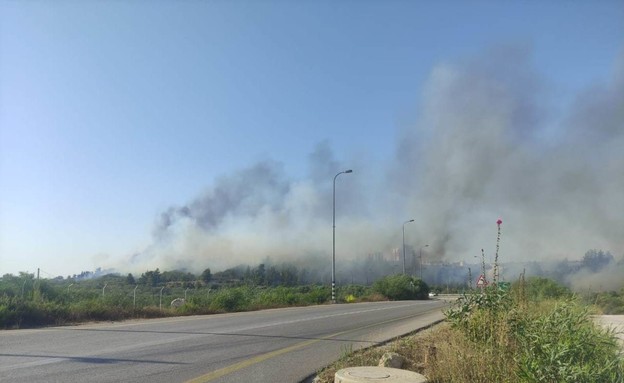 שרפה בבית אל (צילום: איתמר גת מתנדב כיבוי)